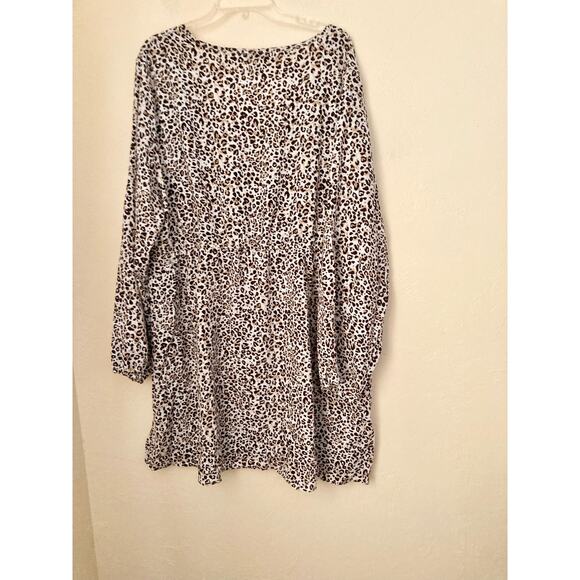 Shein Curve Women's Dress Size 5XL Brown Leopard Print Mini NWOT - Picture 5 of 6